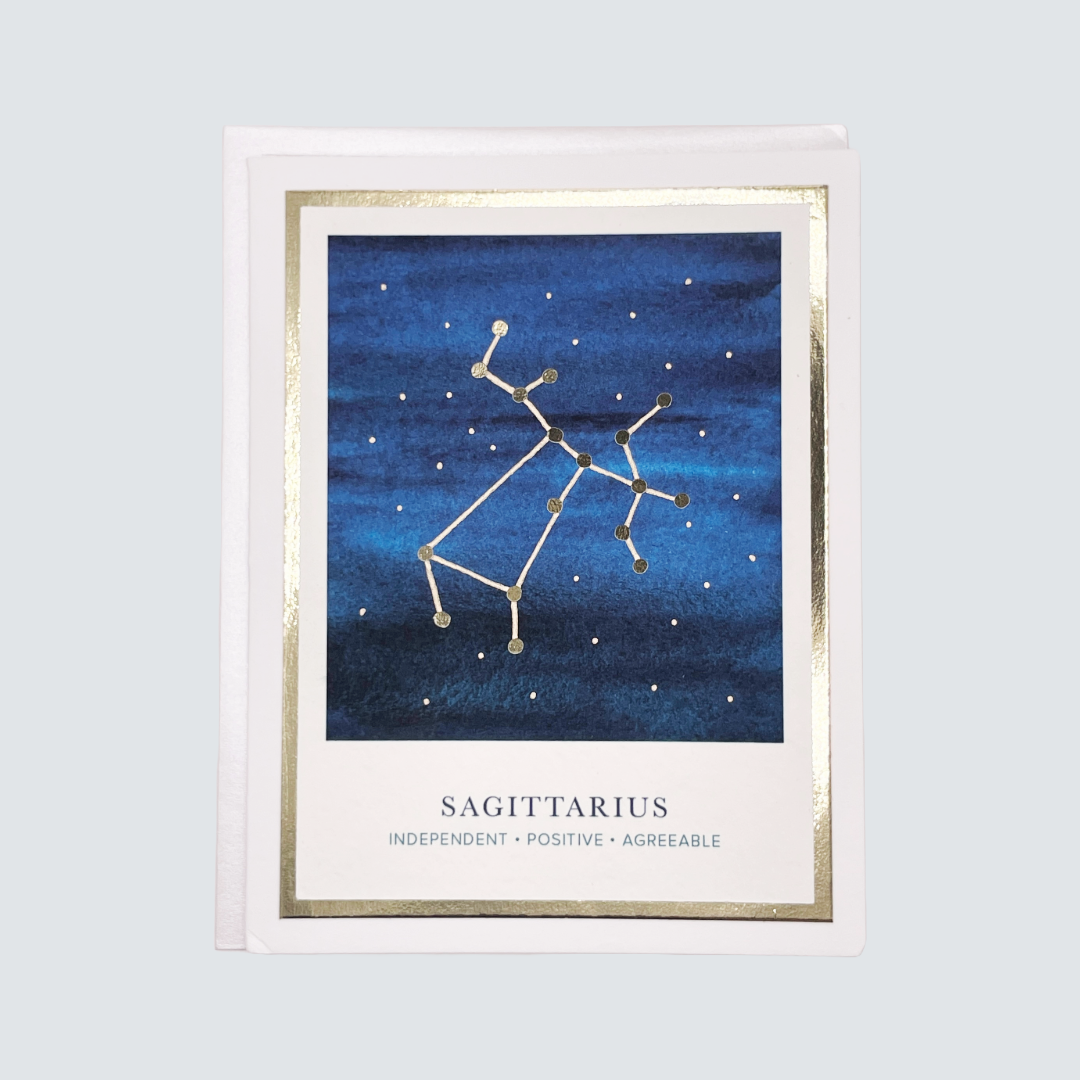 Sagittarius Zodiac Card (Ready-to-ship)