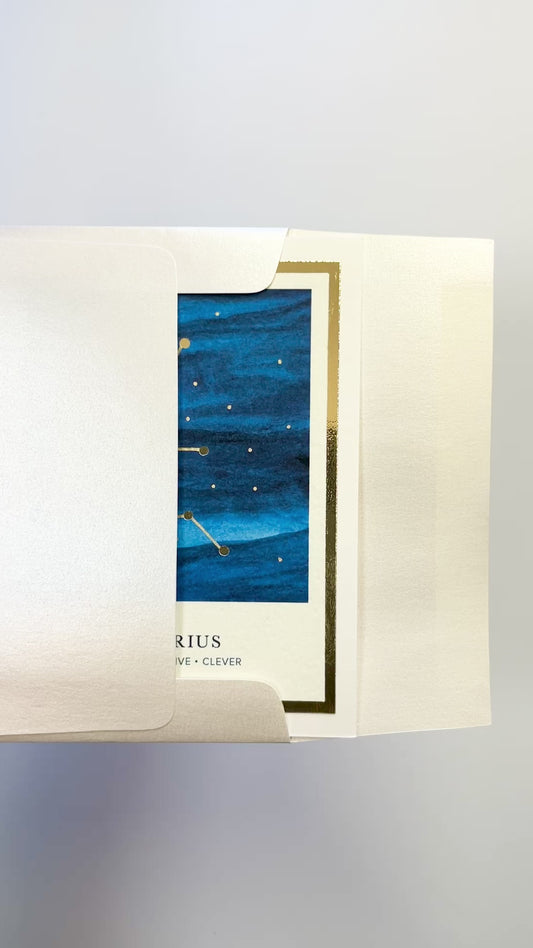 Aquarius Zodiac Card (Ready-to-ship)
