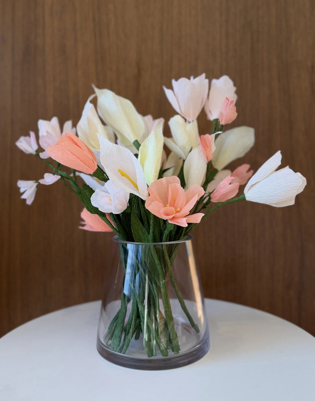Care instructions for crepe paper flowers