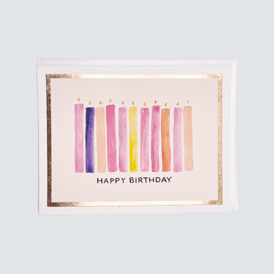 Pink/Purple Birthday Candles Card