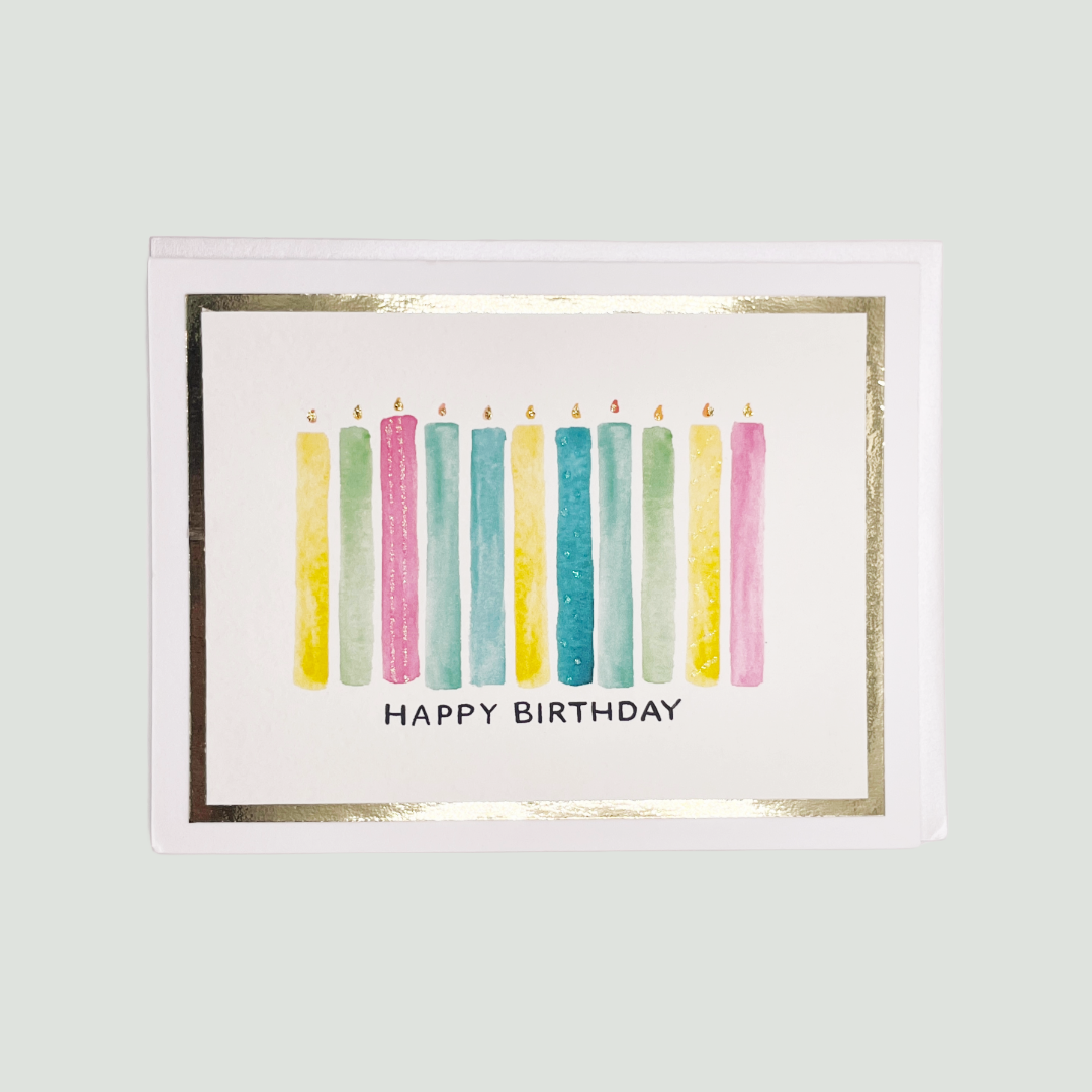 Multicolor Birthday Candles Card