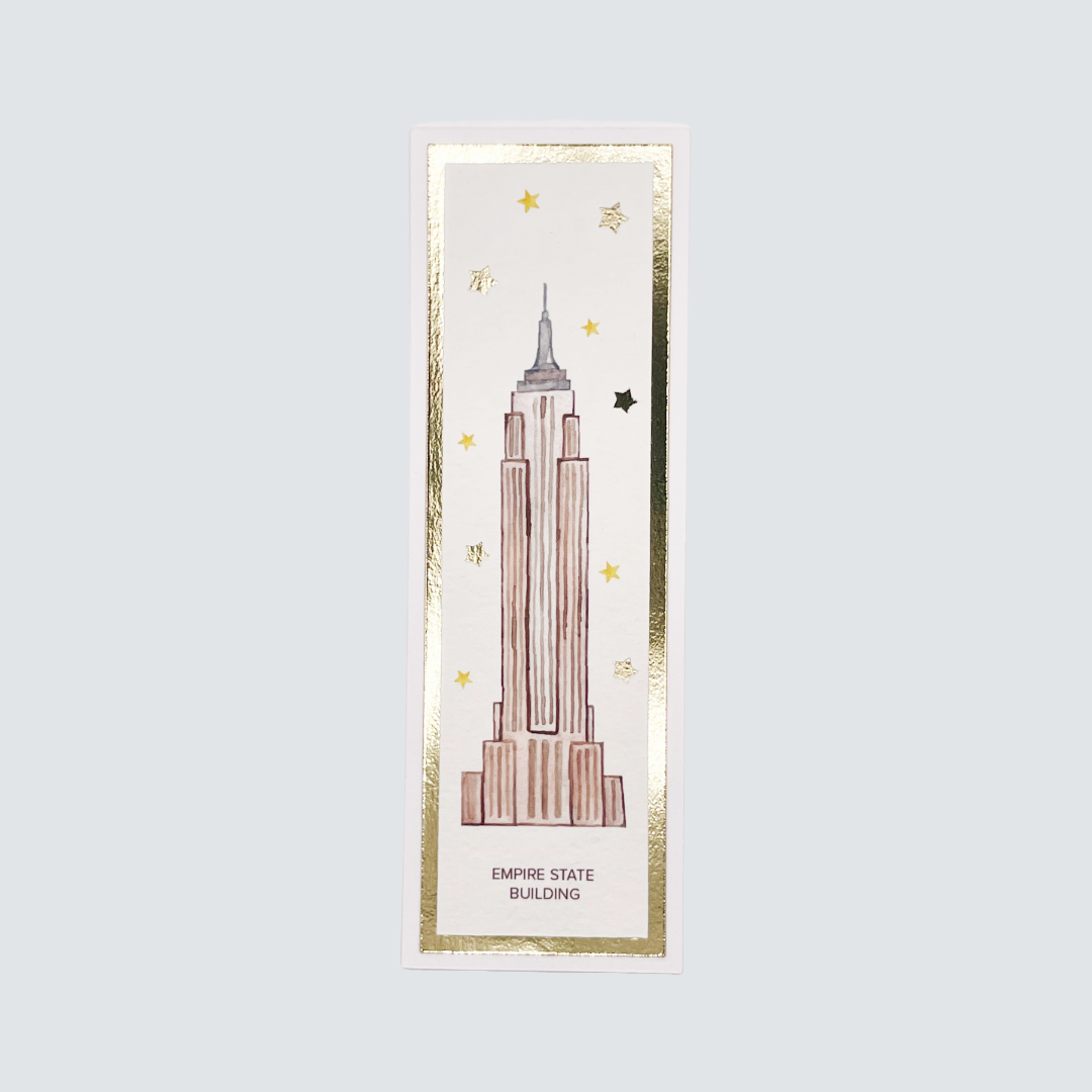 Empire State Building Watercolor Bookmark | Handmade New York Gift
