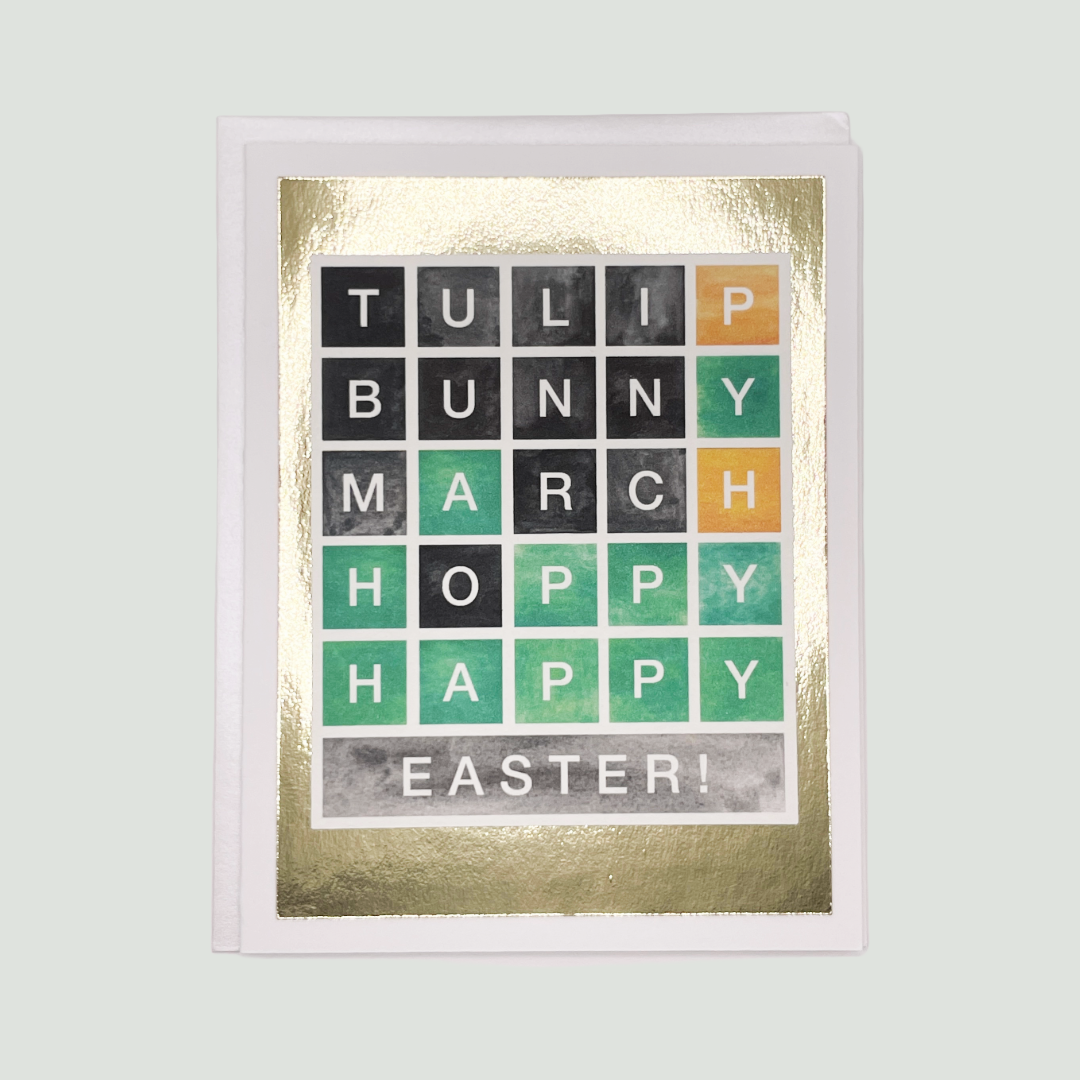 Handmade Wordle-Themed Easter Card | HappiHello