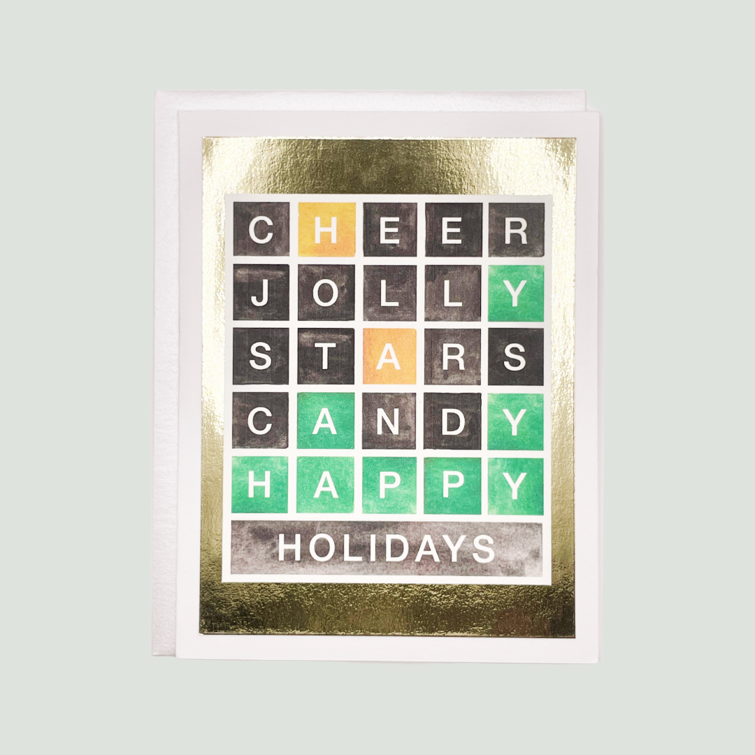 Wordle-Inspired Happy Holidays Card | HappiHello