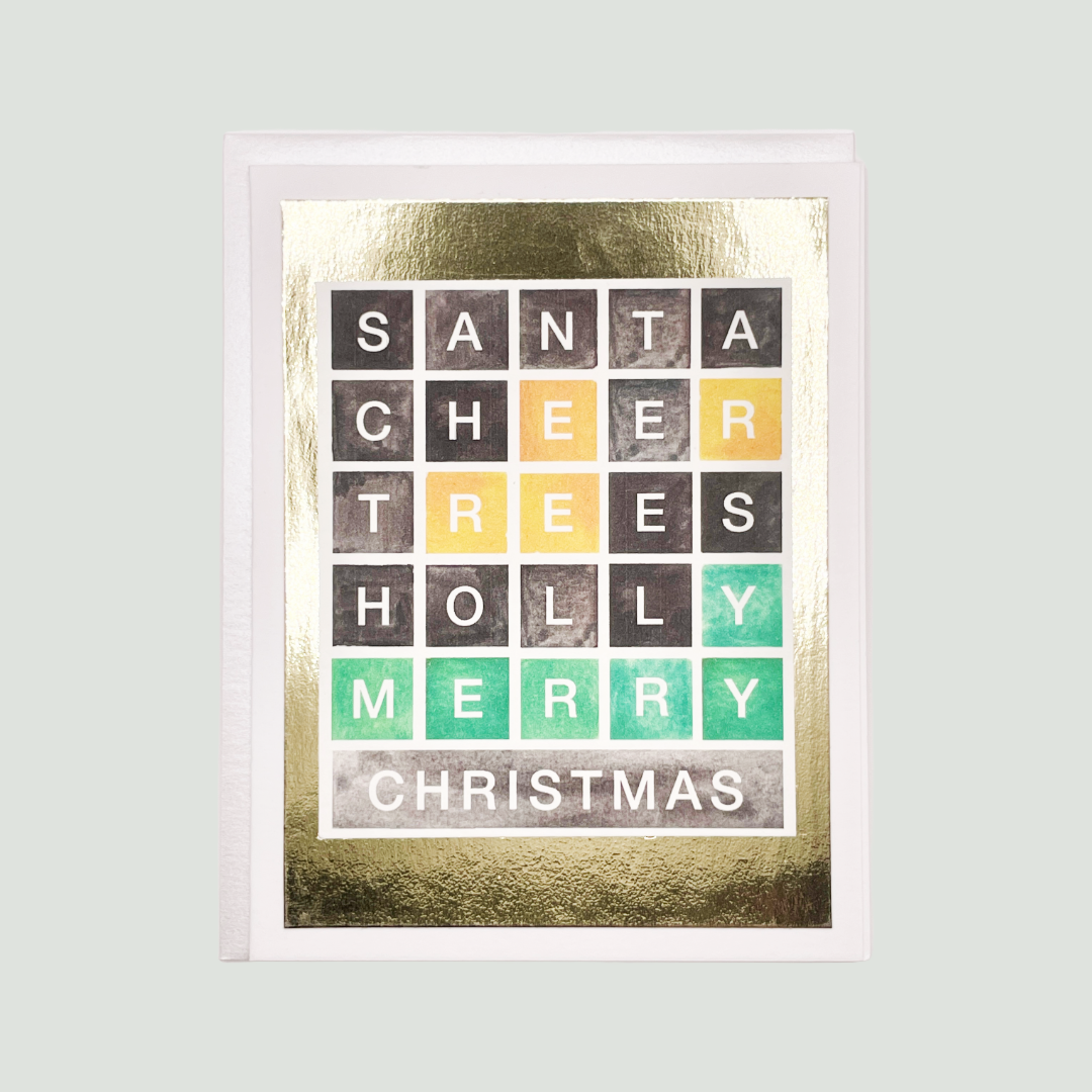 Wordle-Inspired Merry Christmas Card | HappiHello