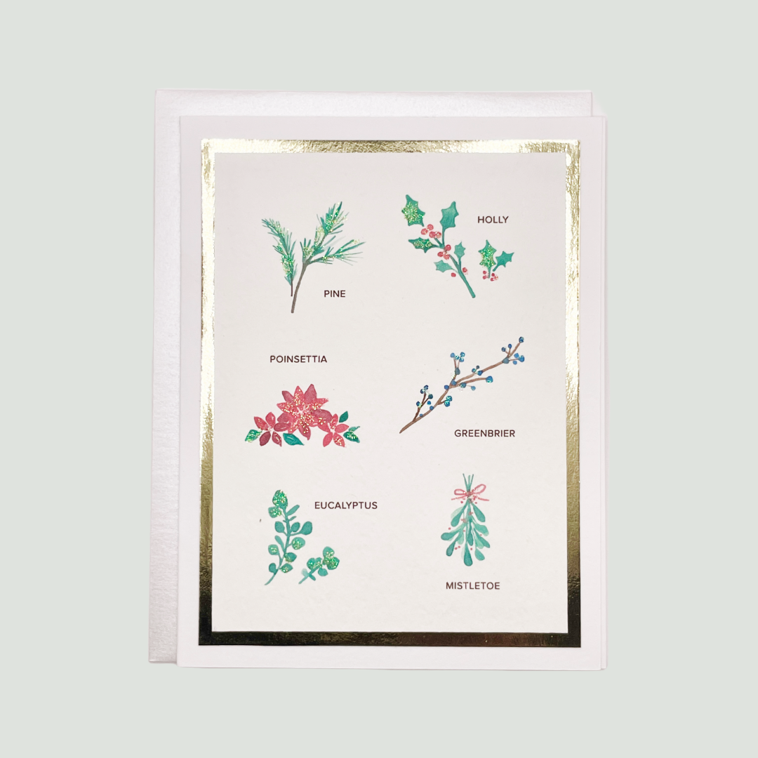 Winter Foliage Holiday Card | HappiHello