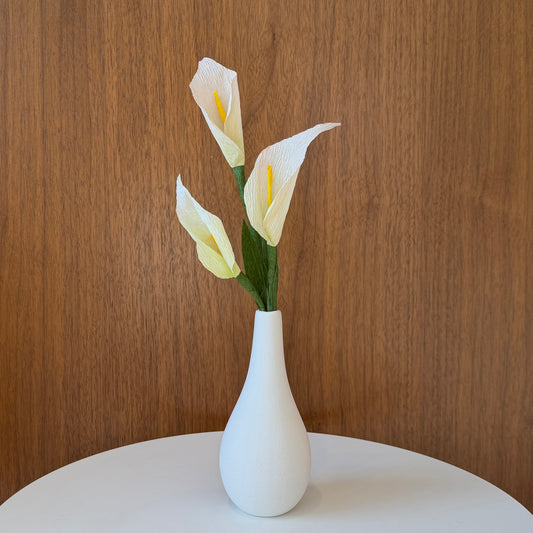 Paper mini calla lilies bud vase (Ready-to-ship)