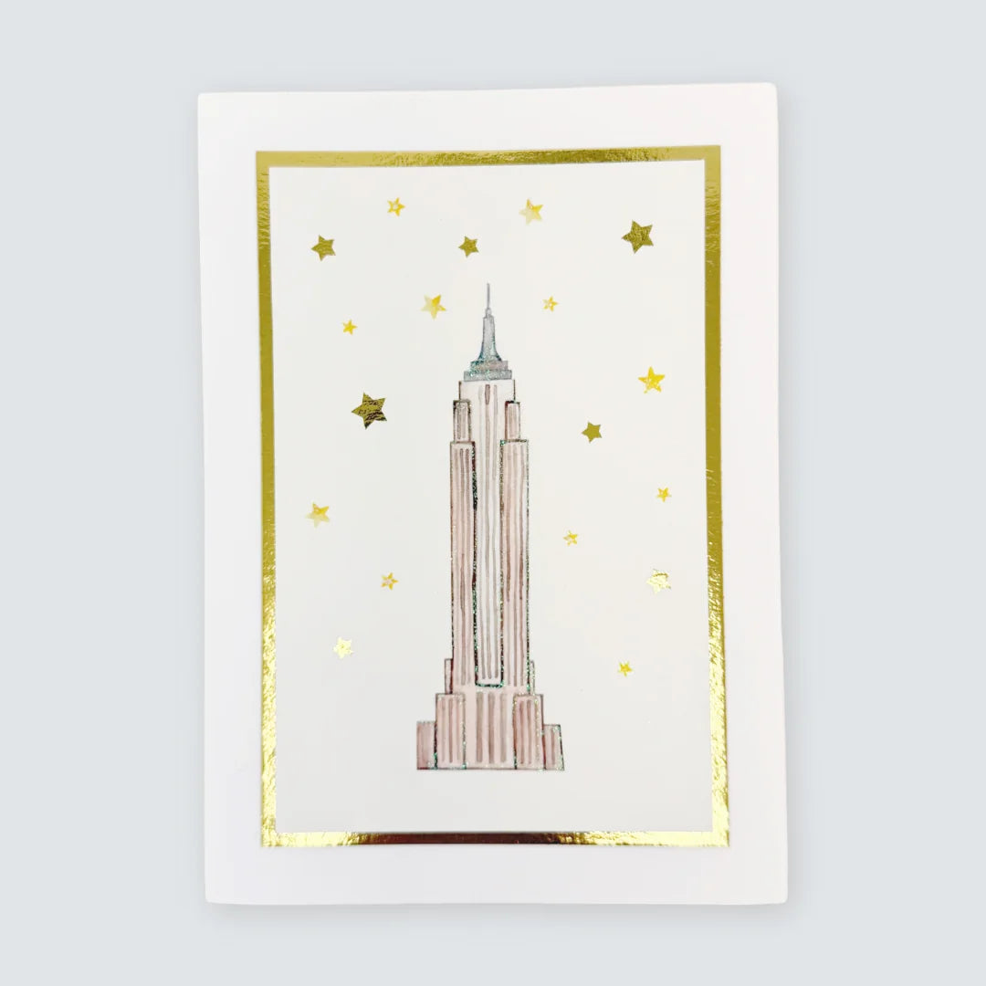 Empire State Building Watercolor Art Print 5x7 | Handmade New York Wall Art