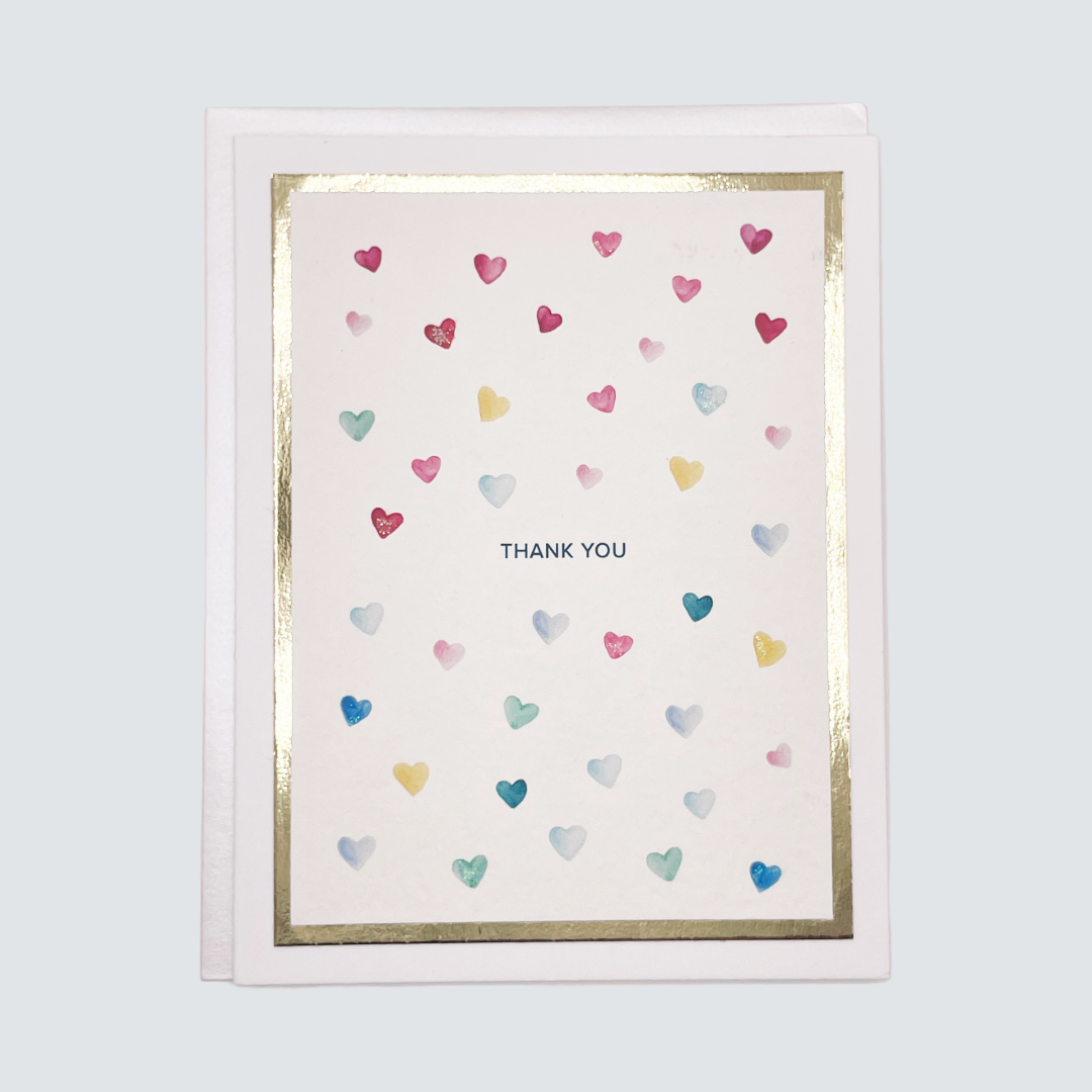 Hearts Thank You Card